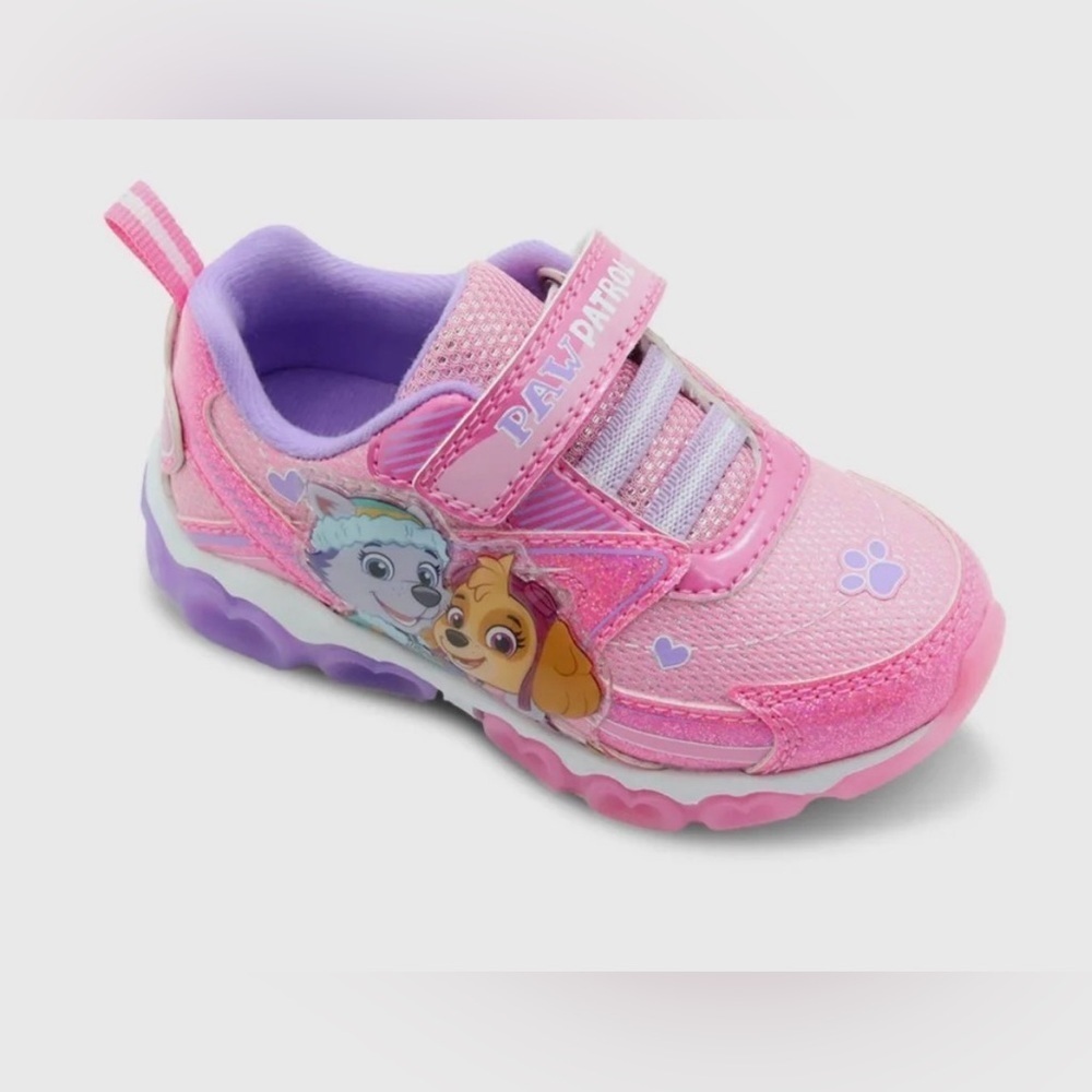 Paw patrol shimmer light up Toddler Girls Sneakers - Pink 7 NEW